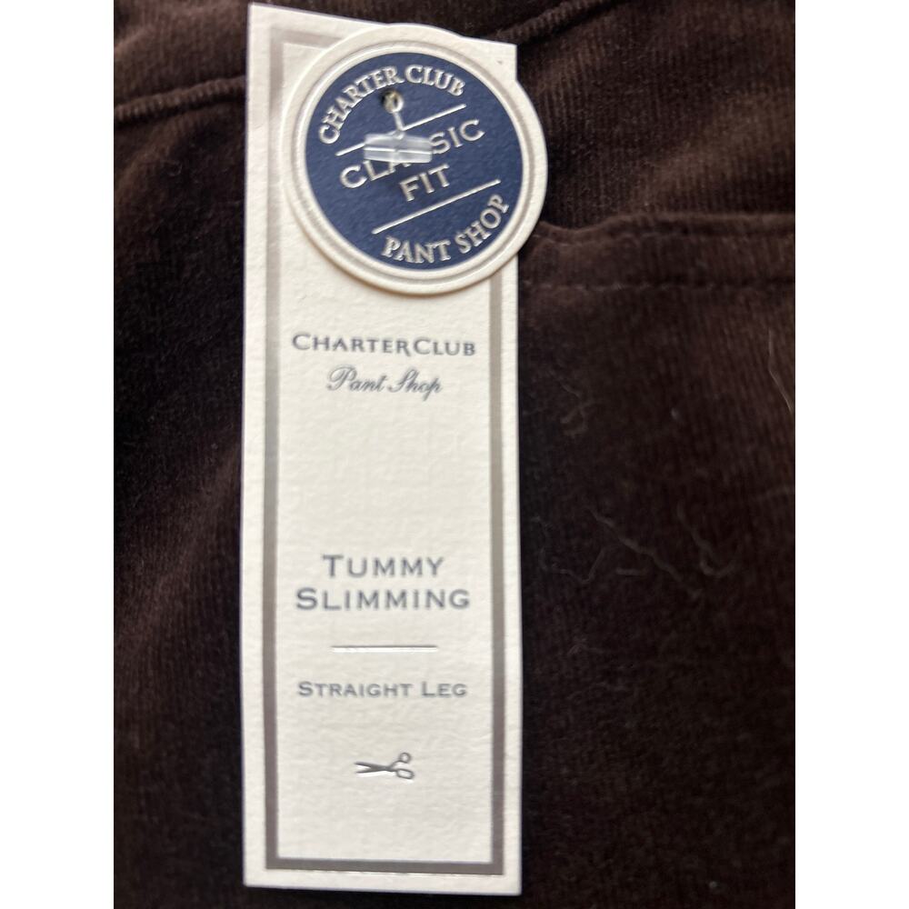 Charter Club Women’s Pants Brown Size 4 Micro Corduroy Slimming Straight Leg *‎ - Picture 6 of 7